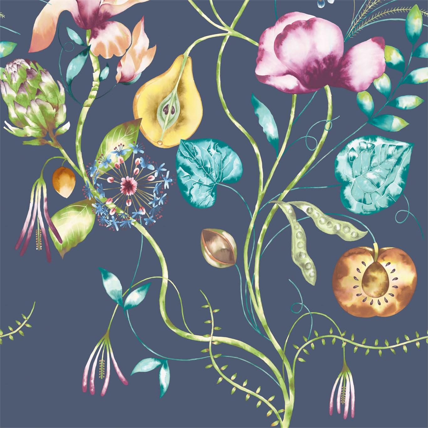 Панно Harlequin Standing Ovation Quintessence Tangerine/Emerald/Navy 111489